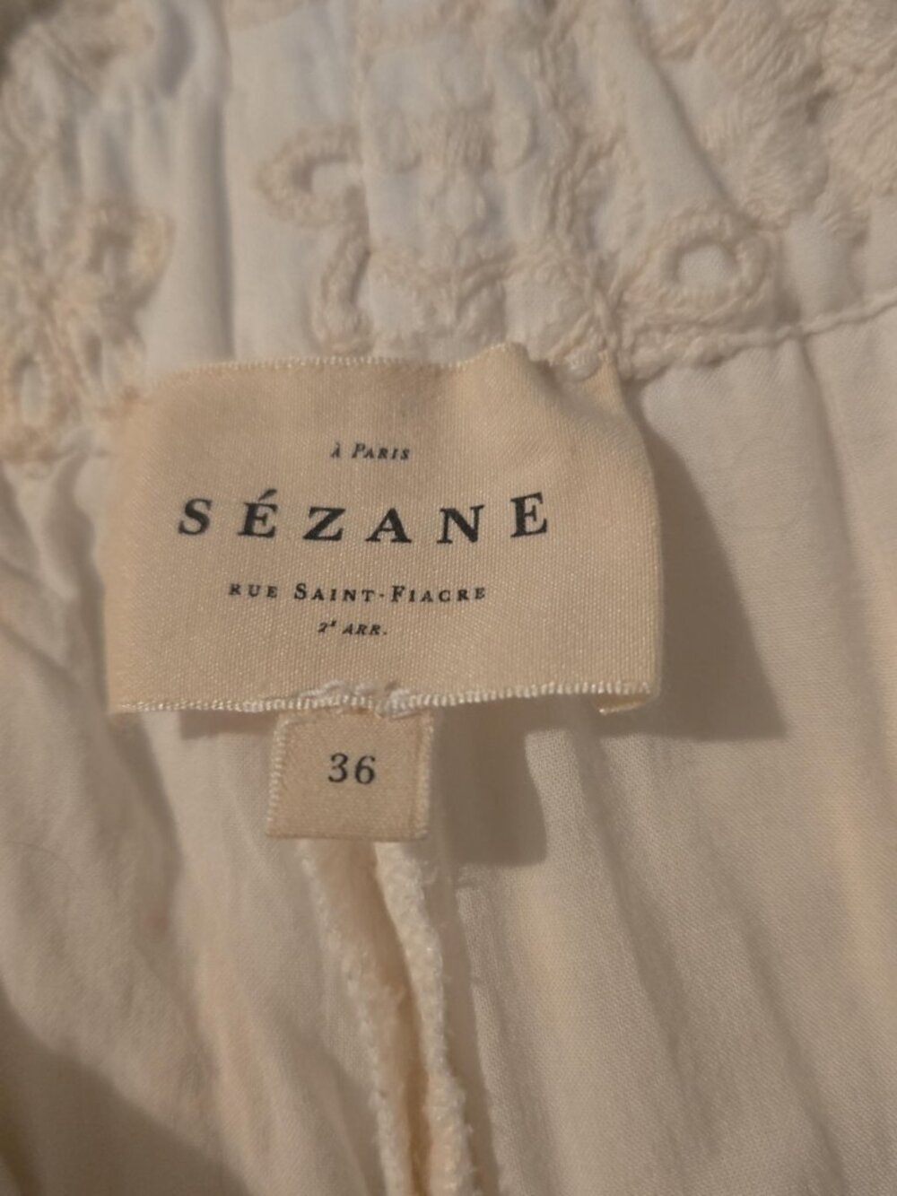 Sezane Jaques trousers in ecru lace sz 36/US 4 - Picture 5 of 7
